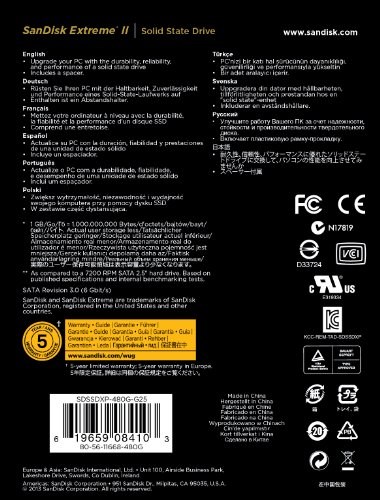 SanDisk Extreme II 480GB image 5