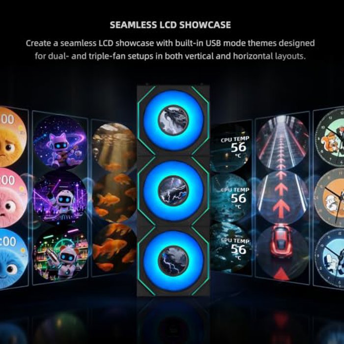 Lian Li UNI Fan SL-INF LCD Flex Reverse 3-Pack image 10