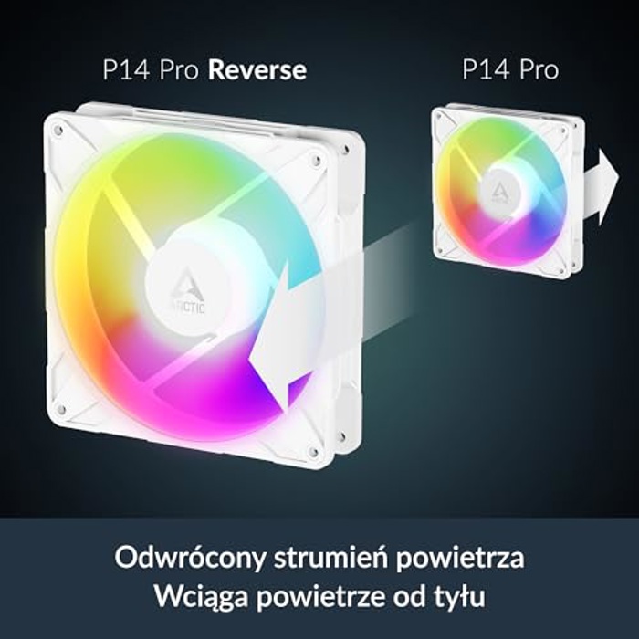 ARCTIC P14 Pro Reverse A-RGB 3 Pack White image 8