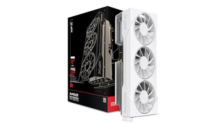 XFX Swift Radeon RX 9070 GRE White Triple Fan Gaming Edition image 1