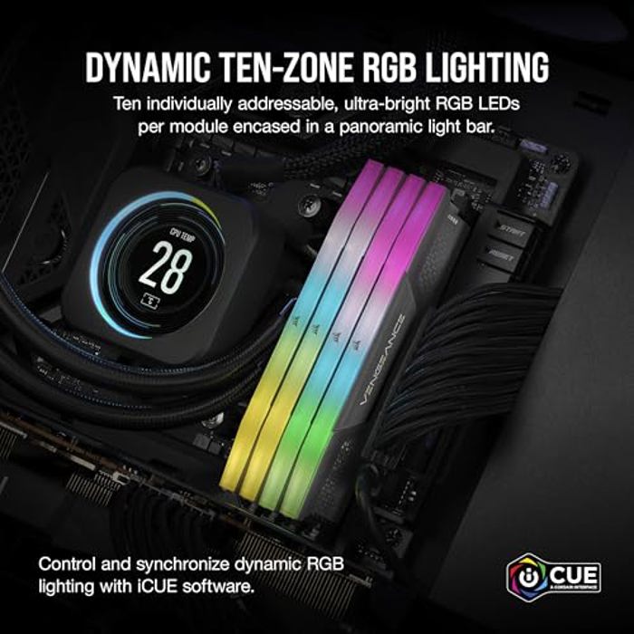 CORSAIR Vengeance RGB 48GB (2x24GB) DDR5 6000MHz CL30 image 4