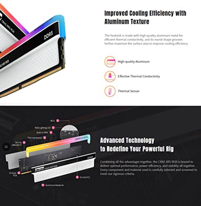 KLEVV CRAS XR5 RGB 32GB (2x16GB) DDR5 8000MHz image 5