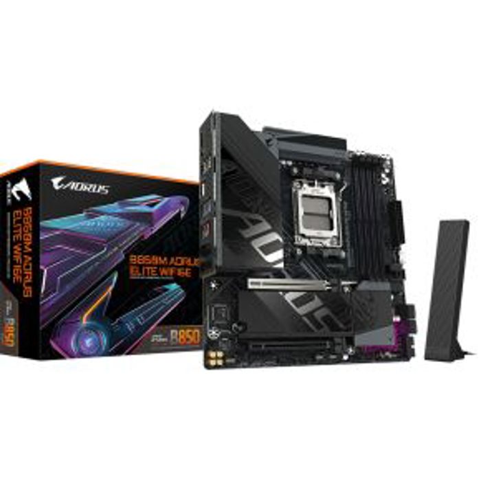 GIGABYTE B850M AORUS Elite WIFI6E ICE Motherboard - Specs, Compare