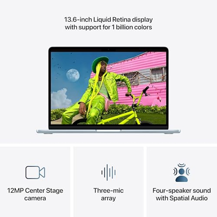 Apple MacBook Air 2026 13" 16GB Unified Memory 1TB SSD Sky Blue image 3