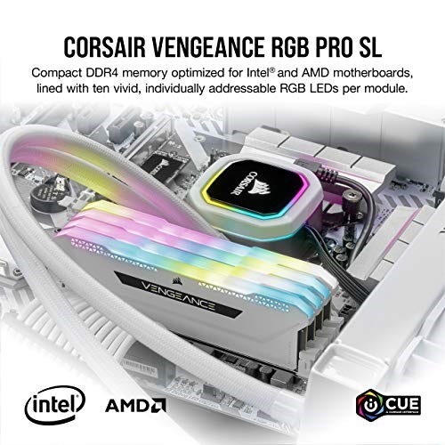 Corsair Vengeance RGB Pro SL 16GB (2x8GB) DDR4 3200 White image 2