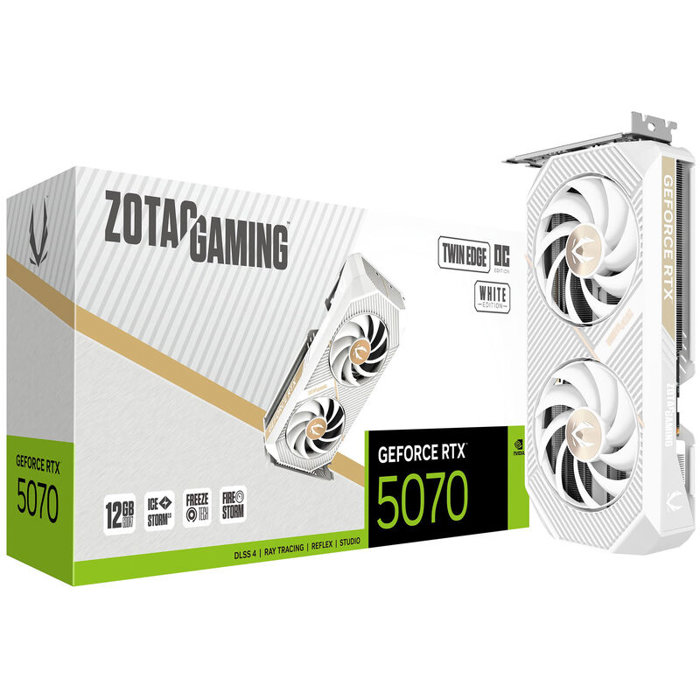 ZOTAC GeForce RTX 5070 Twin Edge OC White Edition image 1