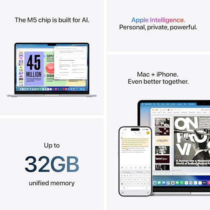 Apple MacBook Air 2026 13" 16GB Unified Memory 512GB SSD Starlight image 5