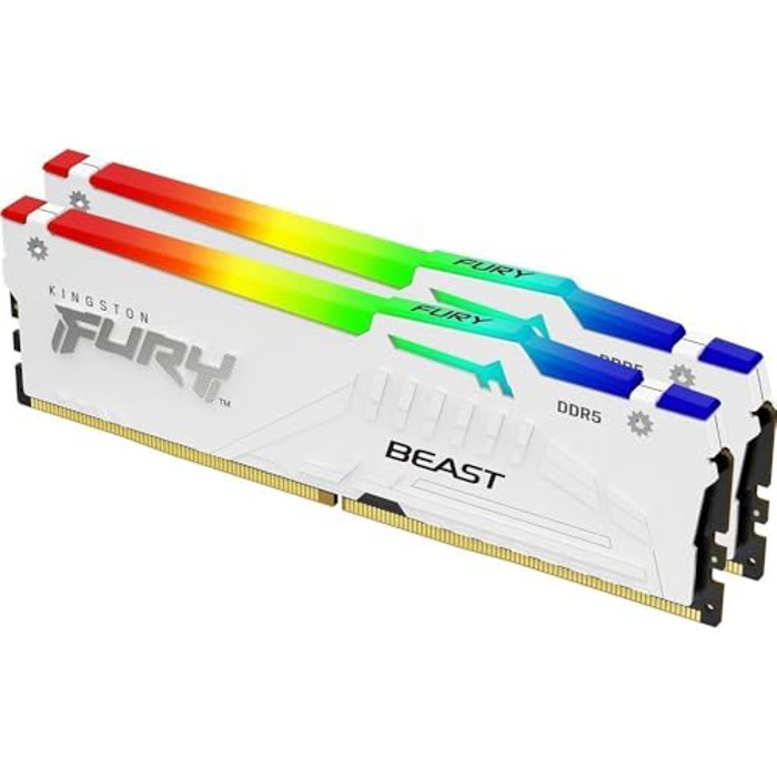Kingston FURY Beast White RGB 64GB (2x32GB) DDR5 6000 White