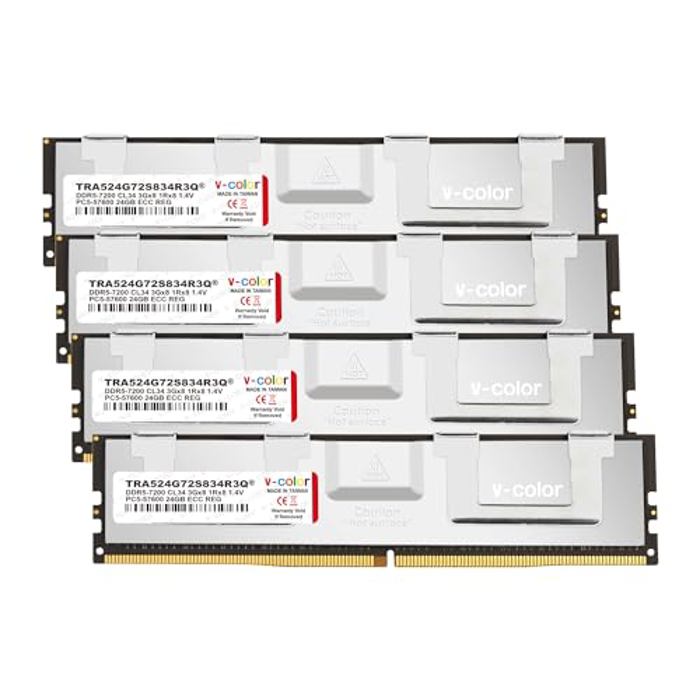 V-Color 96GB (4x24GB) DDR5 7200MHz OC R-DIMM