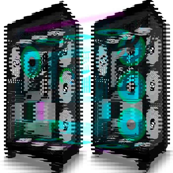 Price history for AMANSON PC CASE ATX 9 PWM ARGB Fans Pre-Installed ...