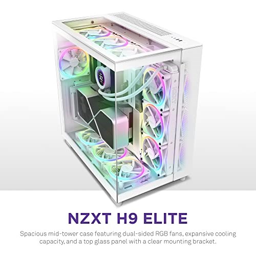 【美品、完品、動作品】NZXT H9 Elite White NZXT H9 Elite - All White - CM-H91EW-01 - Premium Dual-Chamber