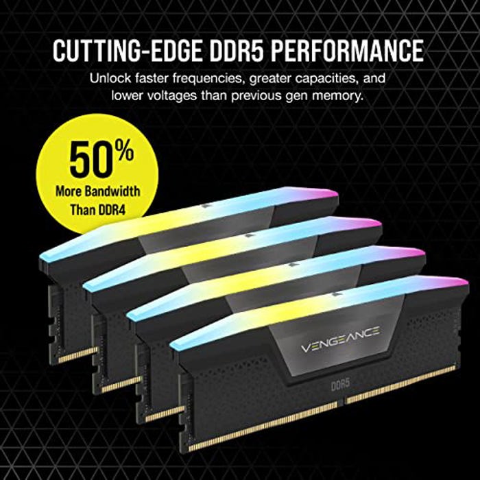 CORSAIR Vengeance RGB 96GB (4x24GB) DDR5 6400MHz image 3