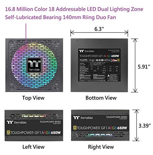 Thermaltake Toughpower GF1 ARGB 650W image 3