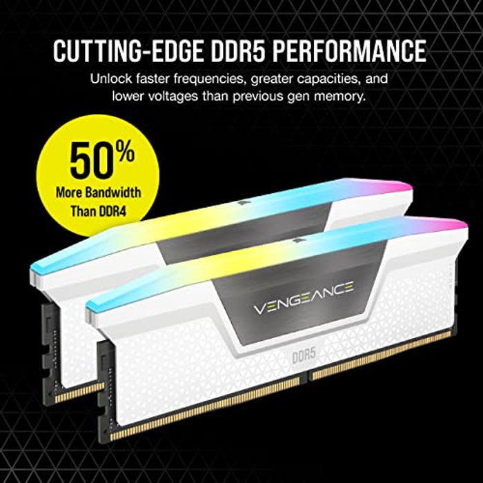 CORSAIR VENGEANCE RGB 32GB (2x16GB) DDR5 5600MHz White image 3