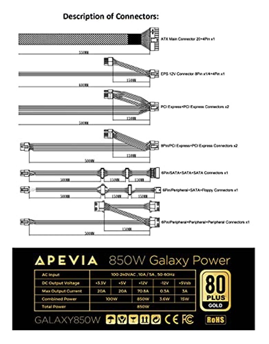 Apevia Galaxy 850W image 3