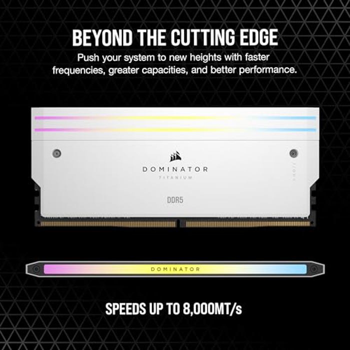 CORSAIR Dominator Titanium RGB 64GB (4x16GB) DDR5 6000MHz White image 3