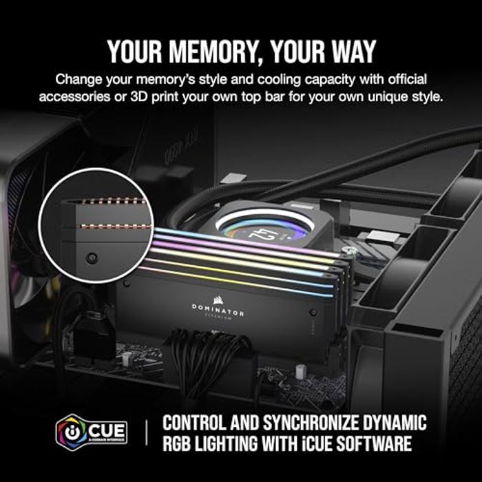 CORSAIR Dominator Titanium RGB 32GB (2x16GB) DDR5 7200MHz image 4