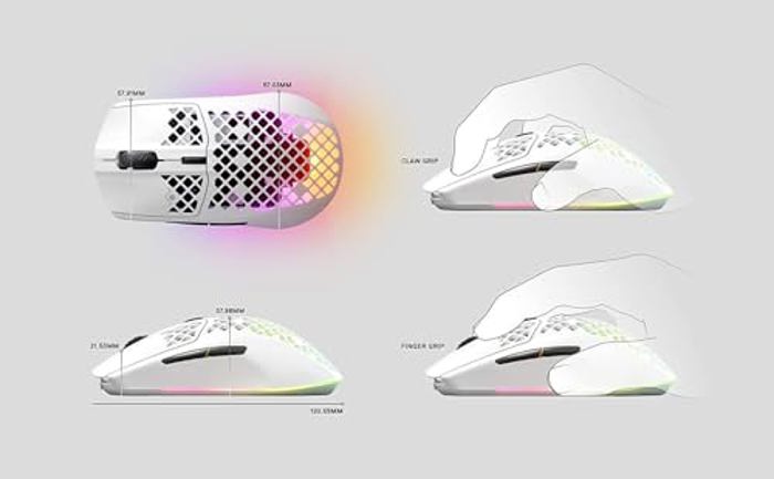 SteelSeries Aerox 3 Wireless Snow image 2