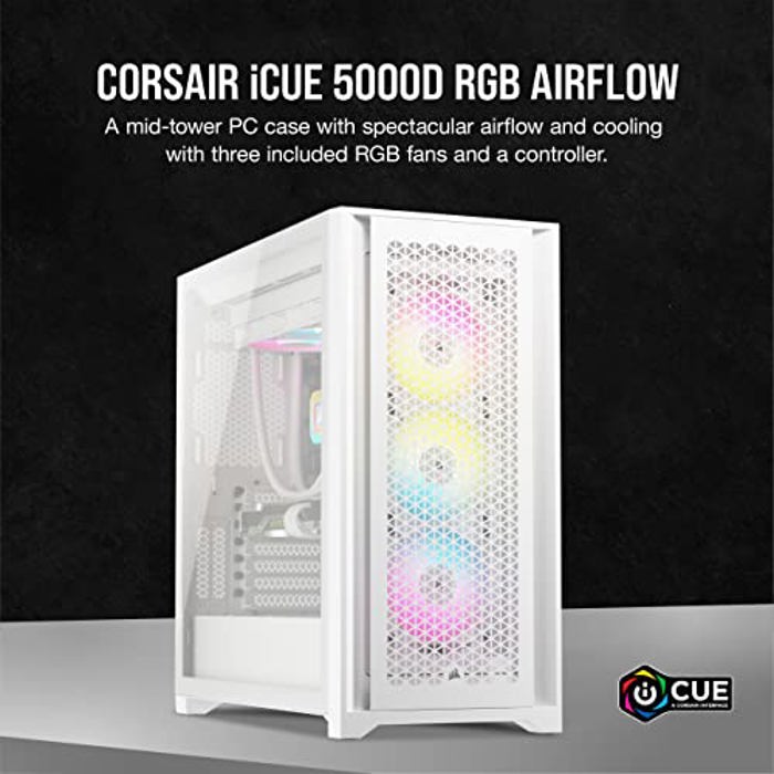 Corsair iCUE 5000D RGB AIRFLOW White image 2