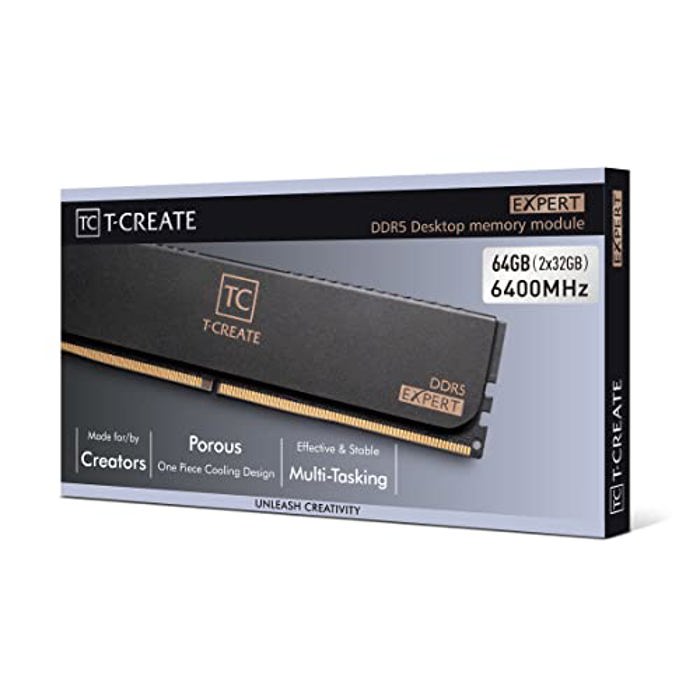 メモリー Team T-CREATE EXPERT 64GB DDR5 6400MHz TEAMGROUP T-Create Expert Overclocking 10L DDR5 64GB Kit (2 x 32GB
