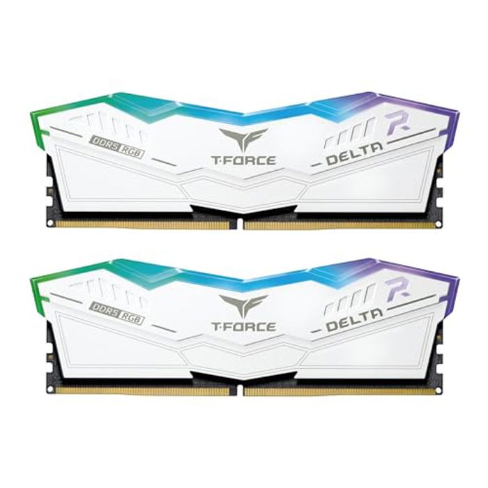 TEAMGROUP T-Force Delta RGB 32GB (2x16GB) DDR5 6000MHz White CL38
