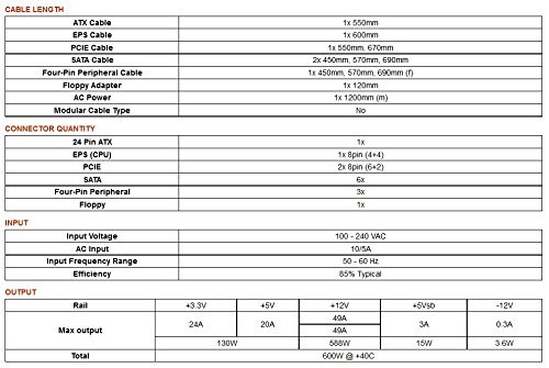 EVGA B1 600 image 2