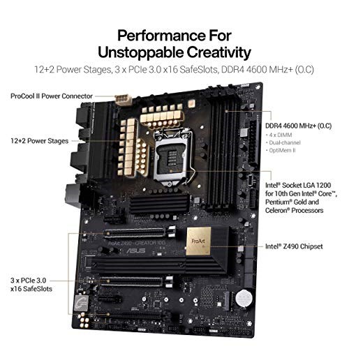 ASUS ProART Z490-CREATOR 10G Motherboard Specs, Compare Prices