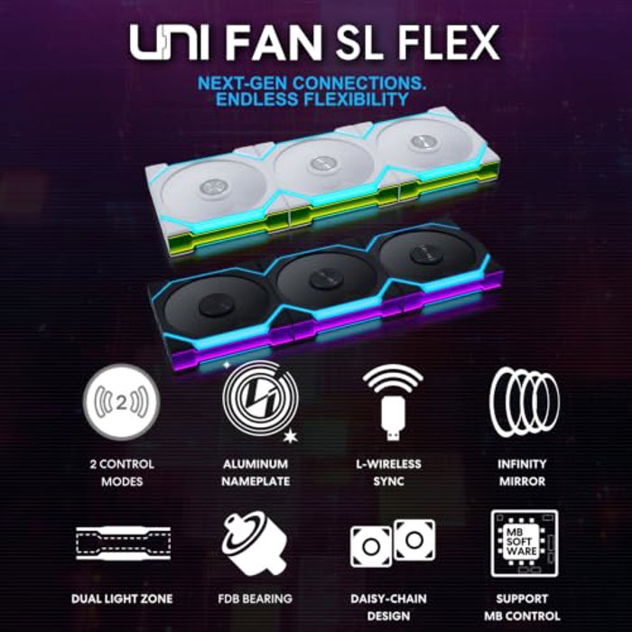Lian Li UNI Fan SL Flex Reverse 3-Pack image 2