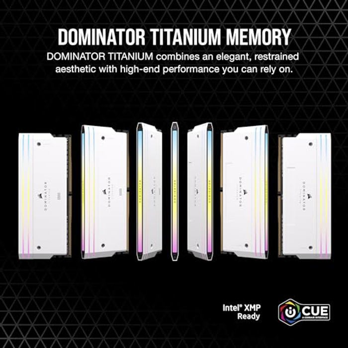 CORSAIR Dominator Titanium RGB 96GB (2x48GB) DDR5 6600MHz White image 2