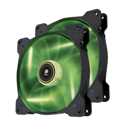Corsair Air Series SP140 LED Green Twin Pack