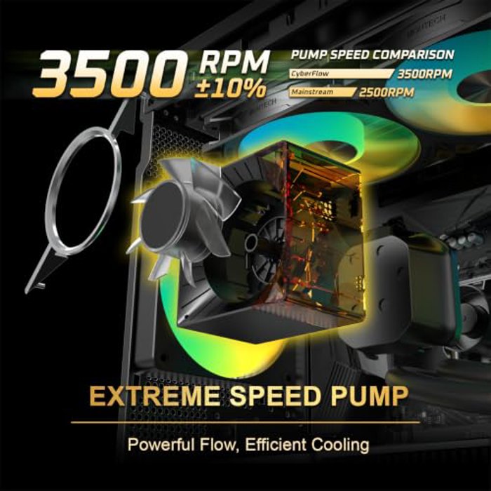 MONTECH CyberFlow ARGB 240 Black image 3