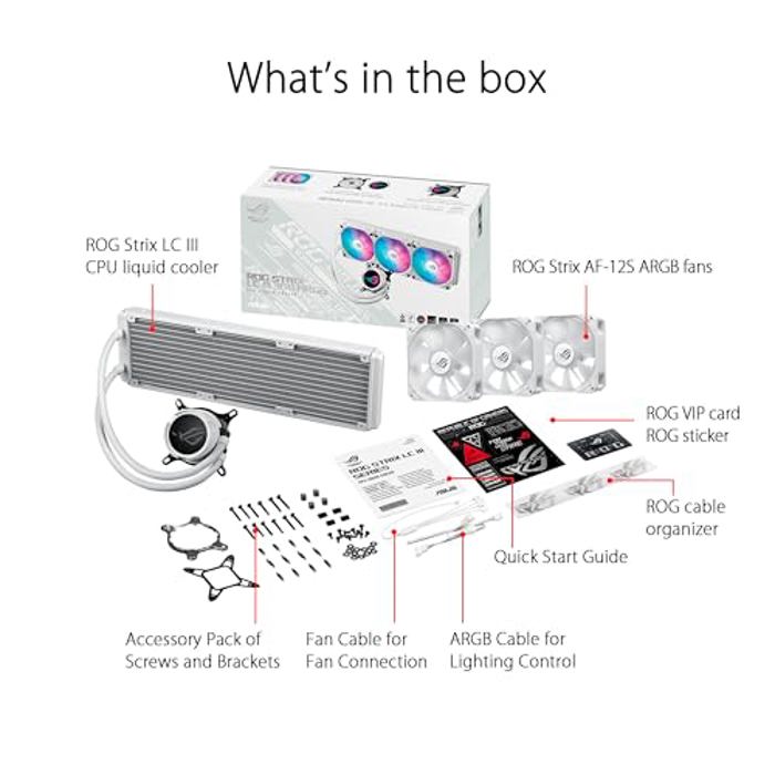 Asus ROG STRIX LC III 360 ARGB LCD White Edition image 6