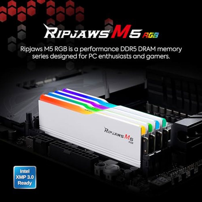 G.SKILL Ripjaws M5 RGB Series 96GB (2x48GB) DDR5 5200 White image 2