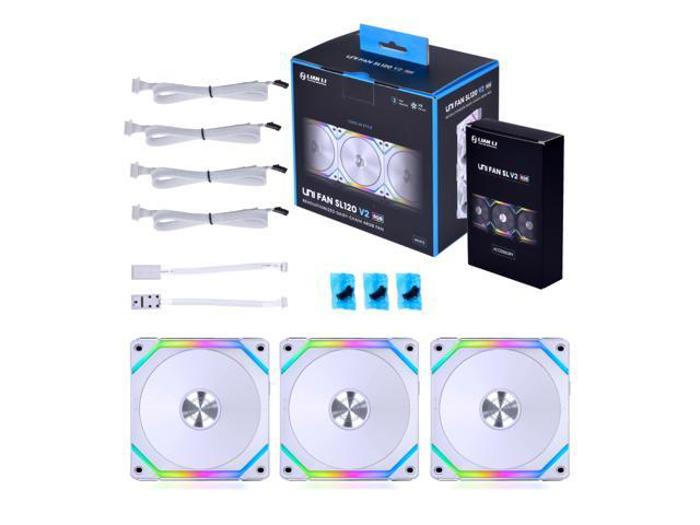 Lian-Li UNI Fan SL120 V2 White 3 Pack Case Fan - Specs, Compare