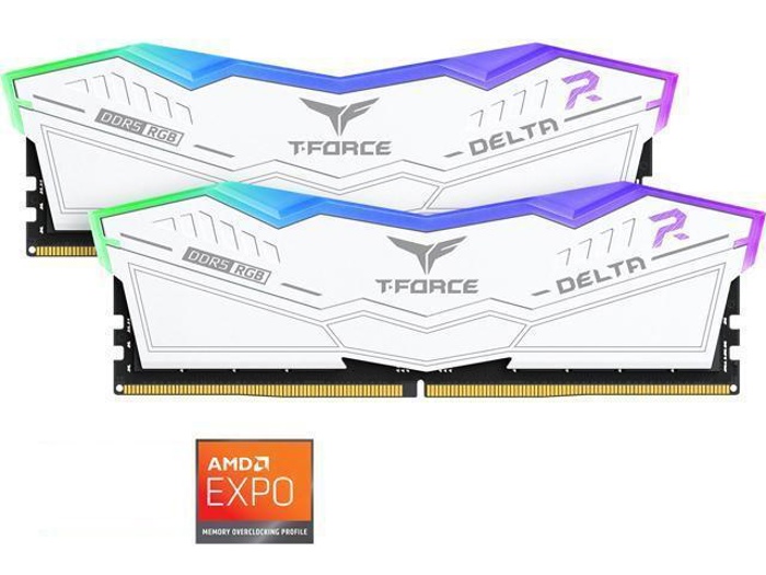 TEAMGROUP T-Force Delta RGB 64GB (2 x 32GB) DDR5 6400 White