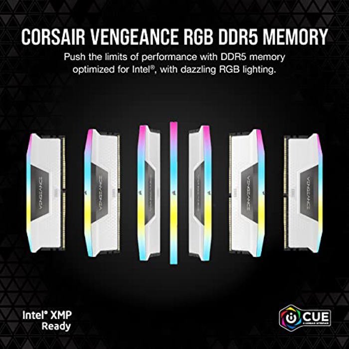 CORSAIR VENGEANCE RGB 64GB (2x32GB) DDR5 5600MHz White CL40 image 2