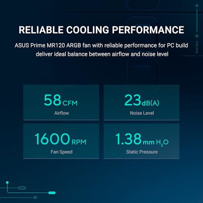 ASUS Prime MR120 ARGB Reverse Black Triple Pack image 5
