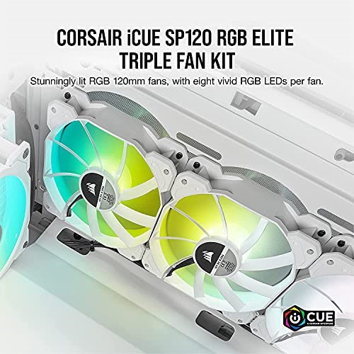 CORSAIR iCUE SP120 RGB Elite White Triple Fan image 2