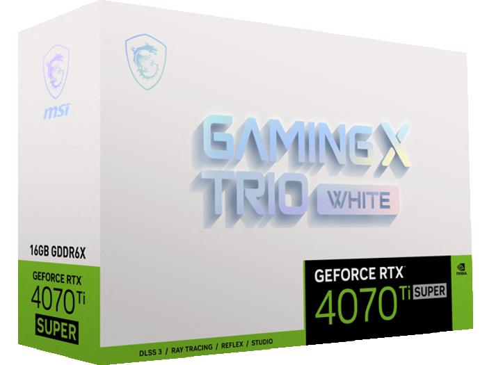 MSI GeForce RTX 4070 Ti SUPER 16G GAMING X TRIO WHITE Graphics