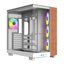 Thermaltake View 380 XL WS ARGB Snow Mid Tower Side Wood Trim 4x 120mm ARGB Lite Fans Included Hidden Connector Support Dual Chamber CA-11E-00M6WN-WS