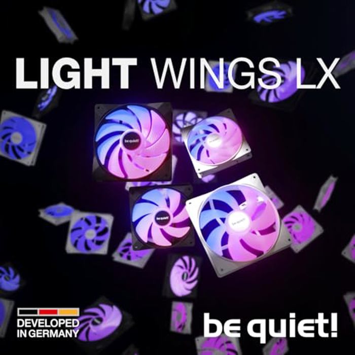 be quiet! Light Wings LX High Speed 140mm ARGB White Triple Pack image 8