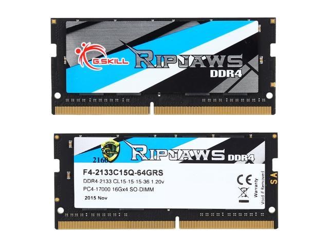 G.SKILL Ripjaws Series 64GB (4 x 16GB) DDR4 2133 SO-DIMM image 2