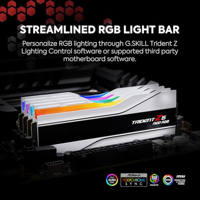 G.SKILL Trident Z5 Neo RGB 32GB (2x16GB) DDR5 6400 White image 3
