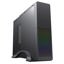 CiT S015B Micro-ATX RGB Rainbow Front LED 1x 8cm Black Top Fan & CiT 300W TFX Power Supply (M-300U)