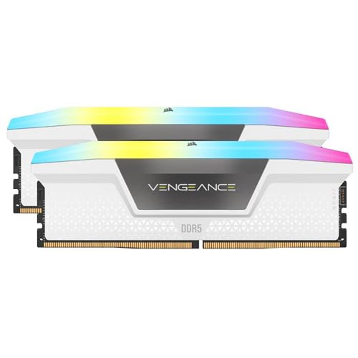 CORSAIR Vengeance RGB 32GB (2x16GB) DDR5 6000MHz CL30 White CMH32GX5M2B6000Z30W