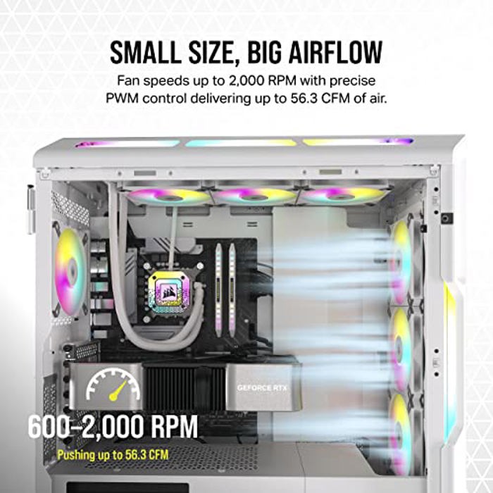 Corsair AF120 RGB Slim 2 pack White image 4