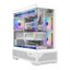 SAMA V43 White 6x ARGB Infinity Mirror Fans + PWM Hub Included USB 3.2 Gen2x2 Type-C Tempered Glass V43-WHADA6X1-GL