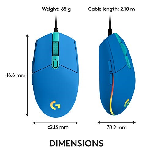 Logitech G203 LIGHTSYNC Blue image 9