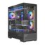 SAMA V43 ATX 6x ARGB Infinity Mirror Fans + PWM Hub Included USB 3.2 Gen2x2 Type-C Tempered Glass Black V43-BKADA6X1-GL