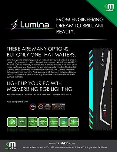 Mushkin Redline Lumina RGB 64GB (2x32GB) DDR4 3600MHz image 8